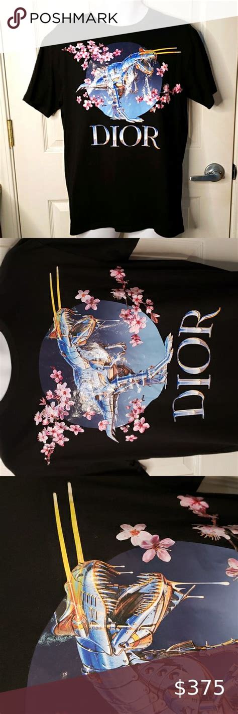 dior sorayama hawaiian shirt|sorayama tyrannosaurus cherry blossom shirt.